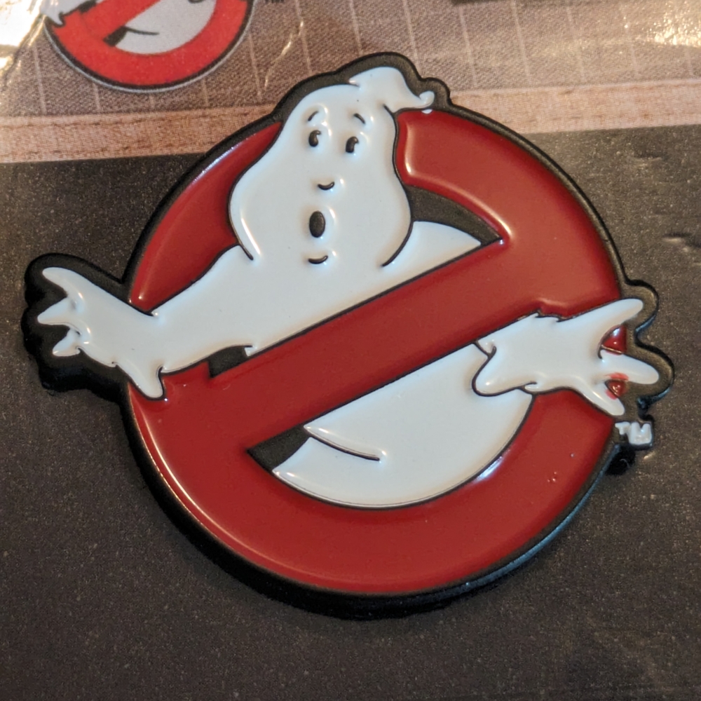 📌Ghostbusters Red and White Enamel
